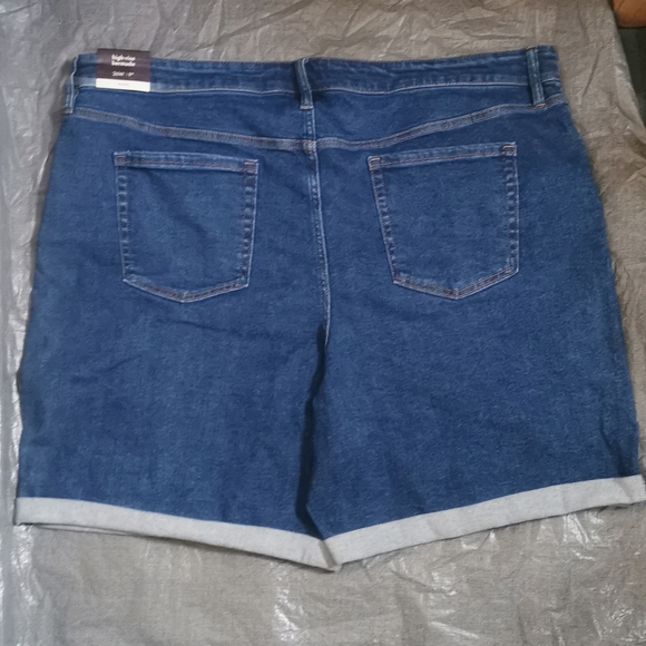 Ava Viv High Rise 26W Bermuda stretch Jean shorts Blue Denim New NWT - Picture 12 of 12